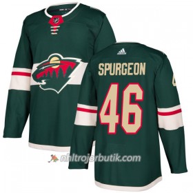Män Ishockey Minnesota Wild Tröja JaRot Spurgeon 46 Adidas 2017-2018 Grön Authentic
